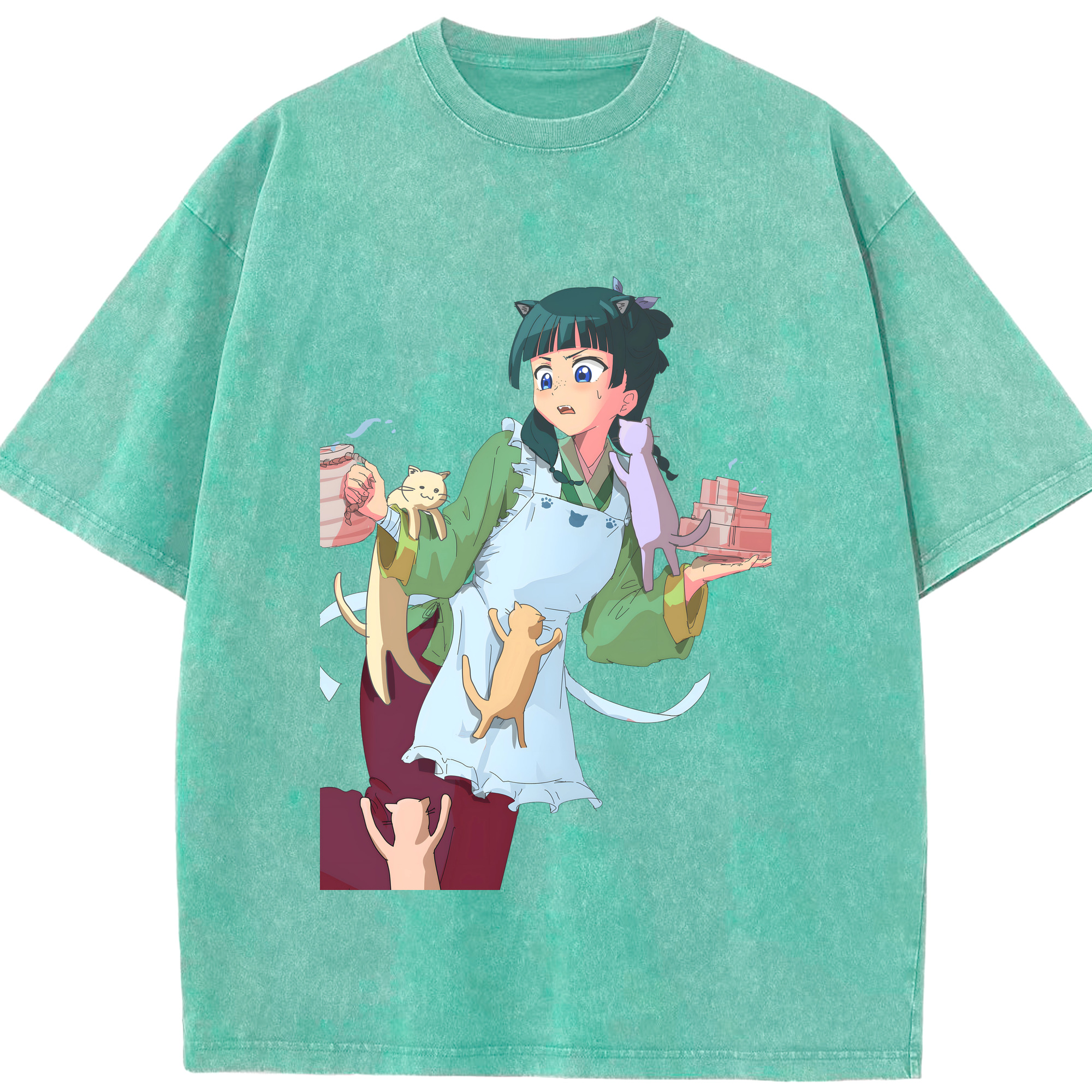 （画像用） 薬屋のひとりごと The Apothecary Diaries 綿100% ヴィンテージ風 半袖Tシャツ（フロントプリント）